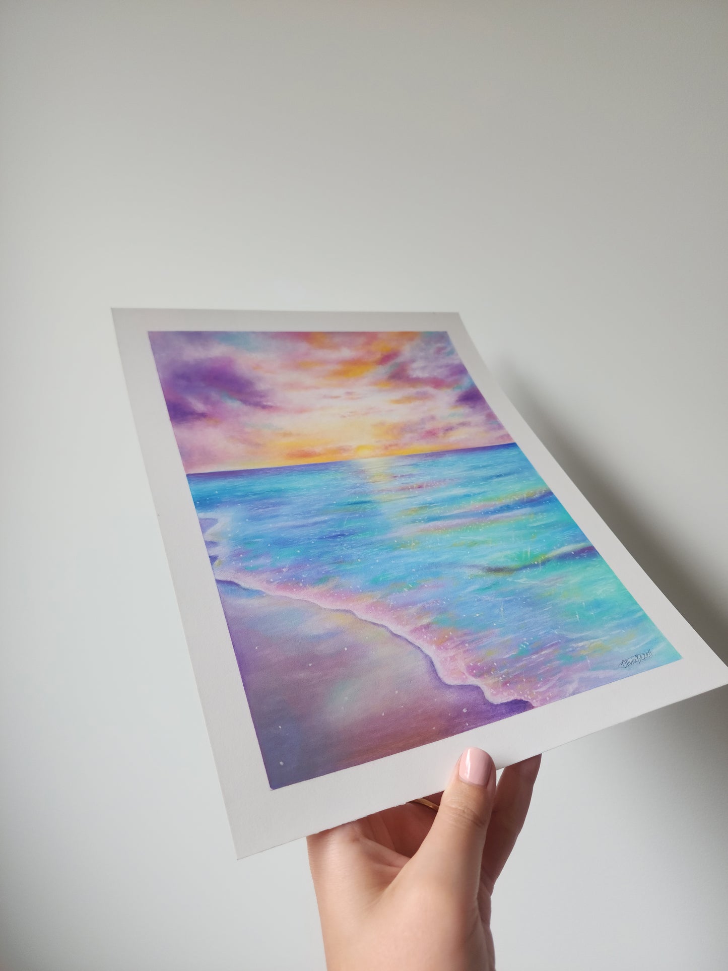 'Mermaid Seas' pastel original