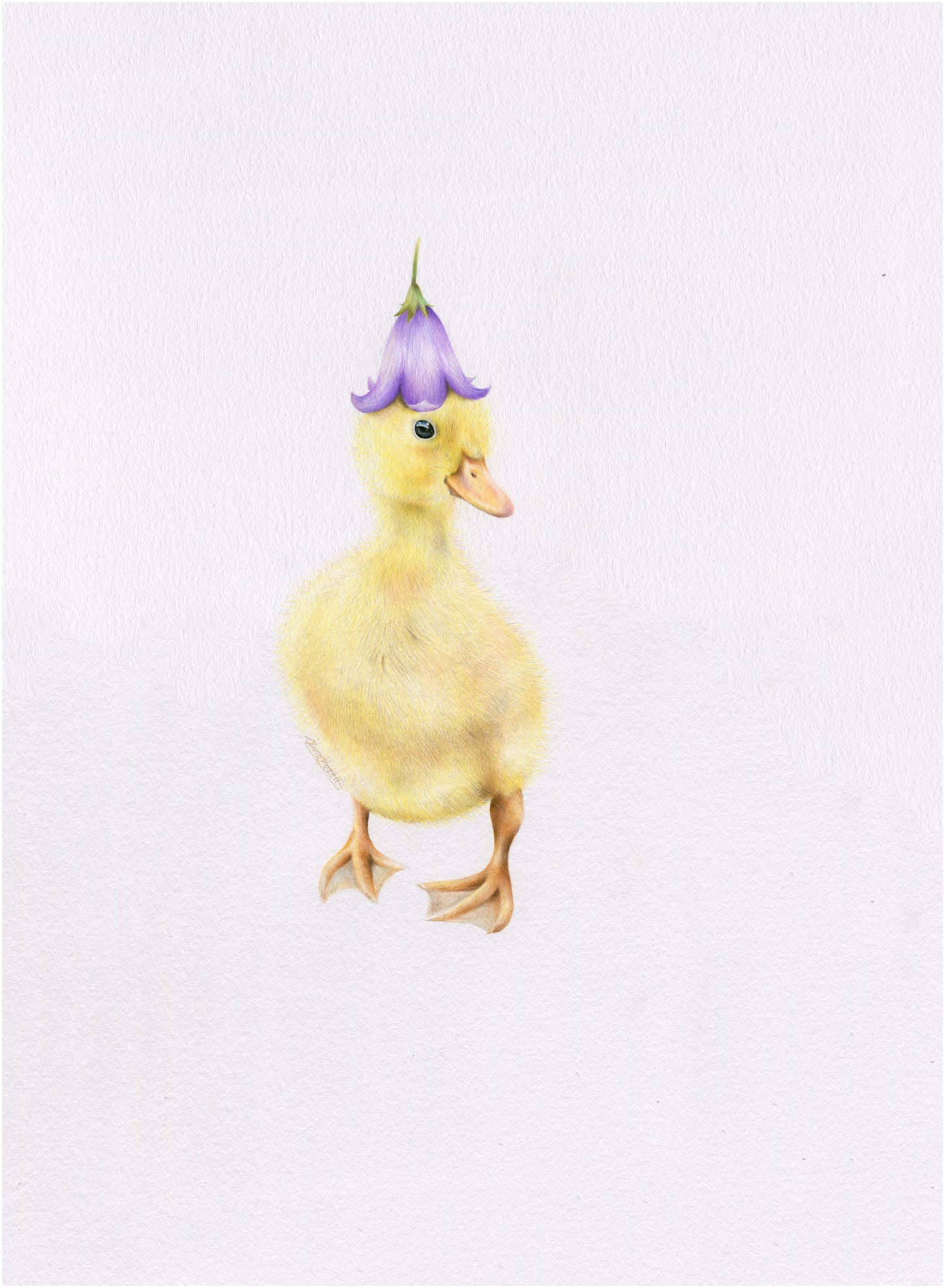 Original 'Duckling with Flower Hat'
