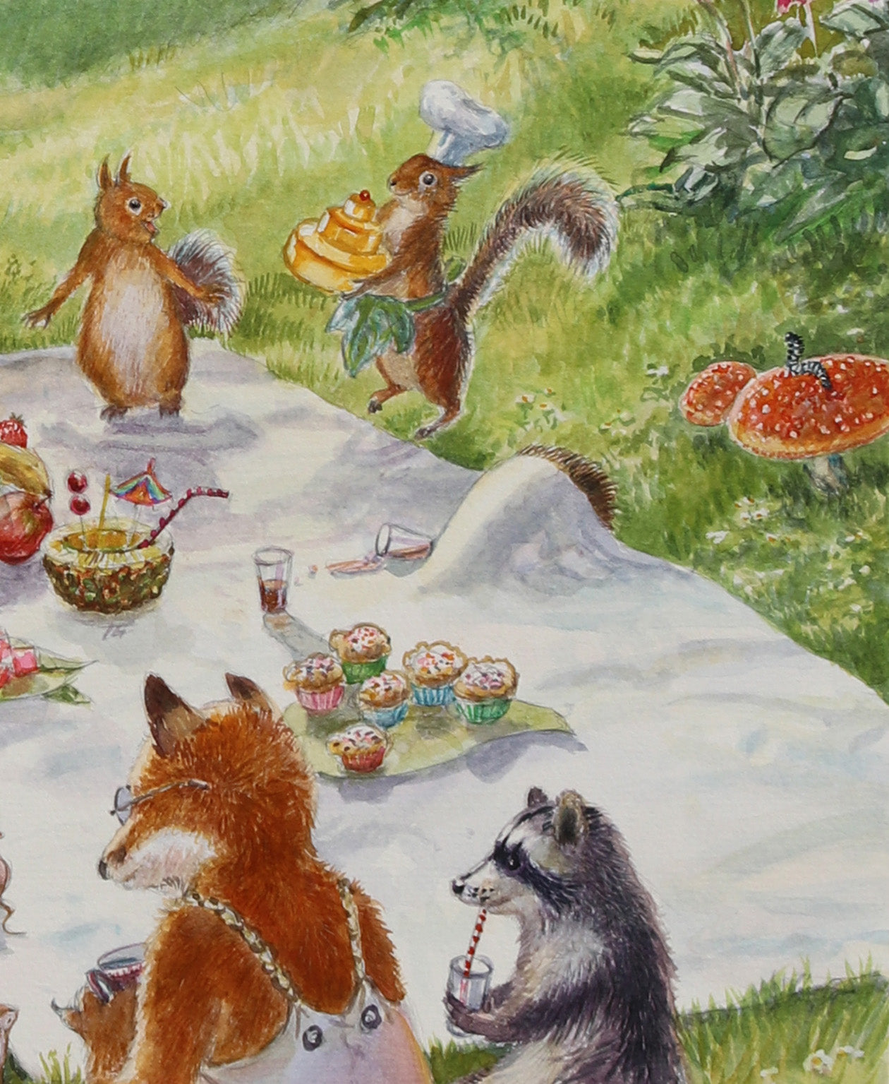 Original 'Picnic' Collaboration piece between Olivia Bezett and Josephine Davis