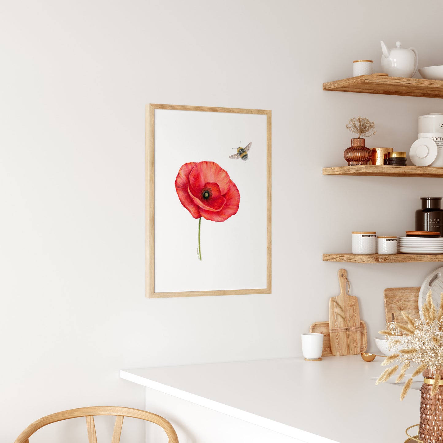 Poppy and Bee Print