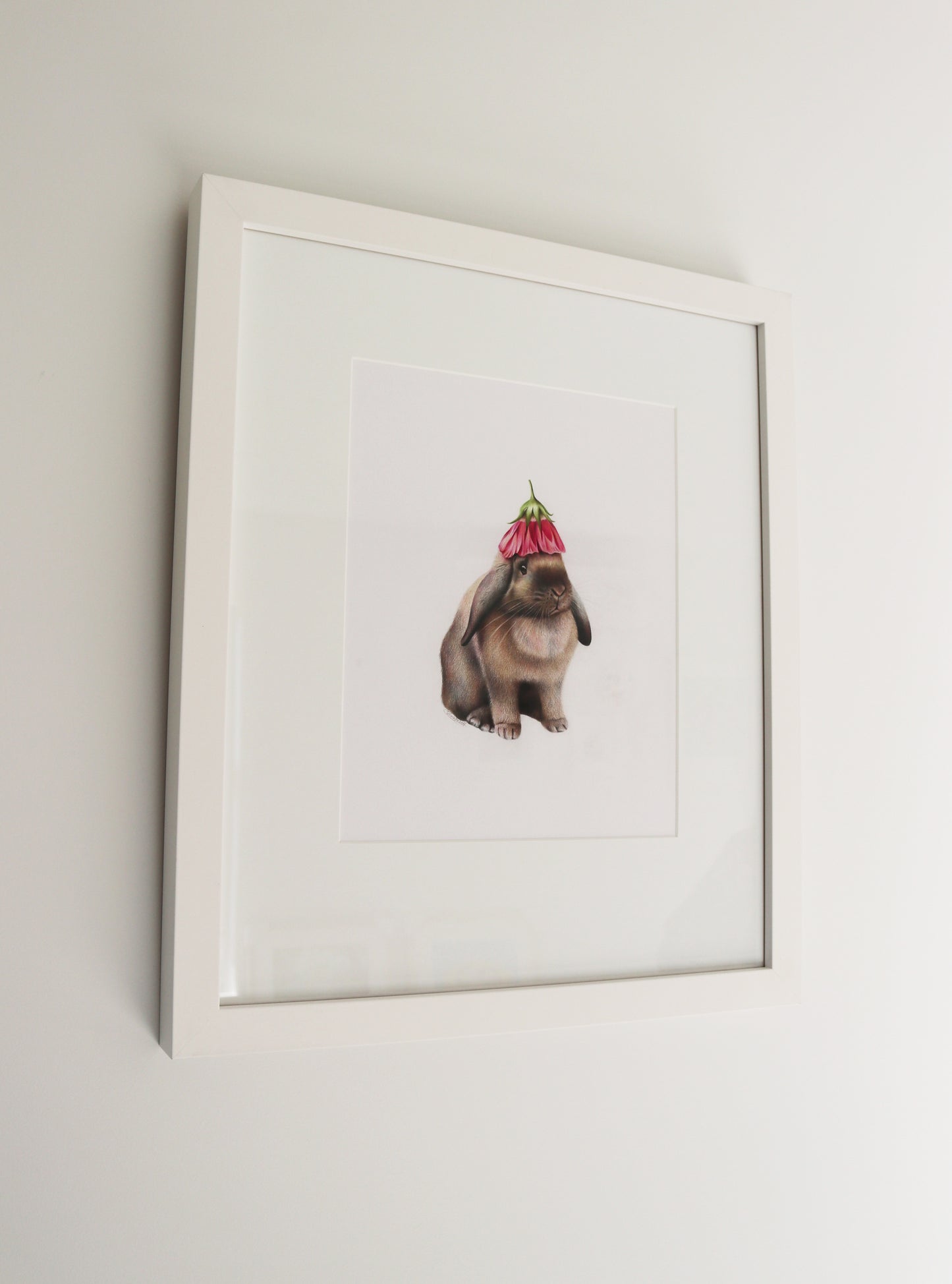 Original 'Rabbit with Flower Hat'