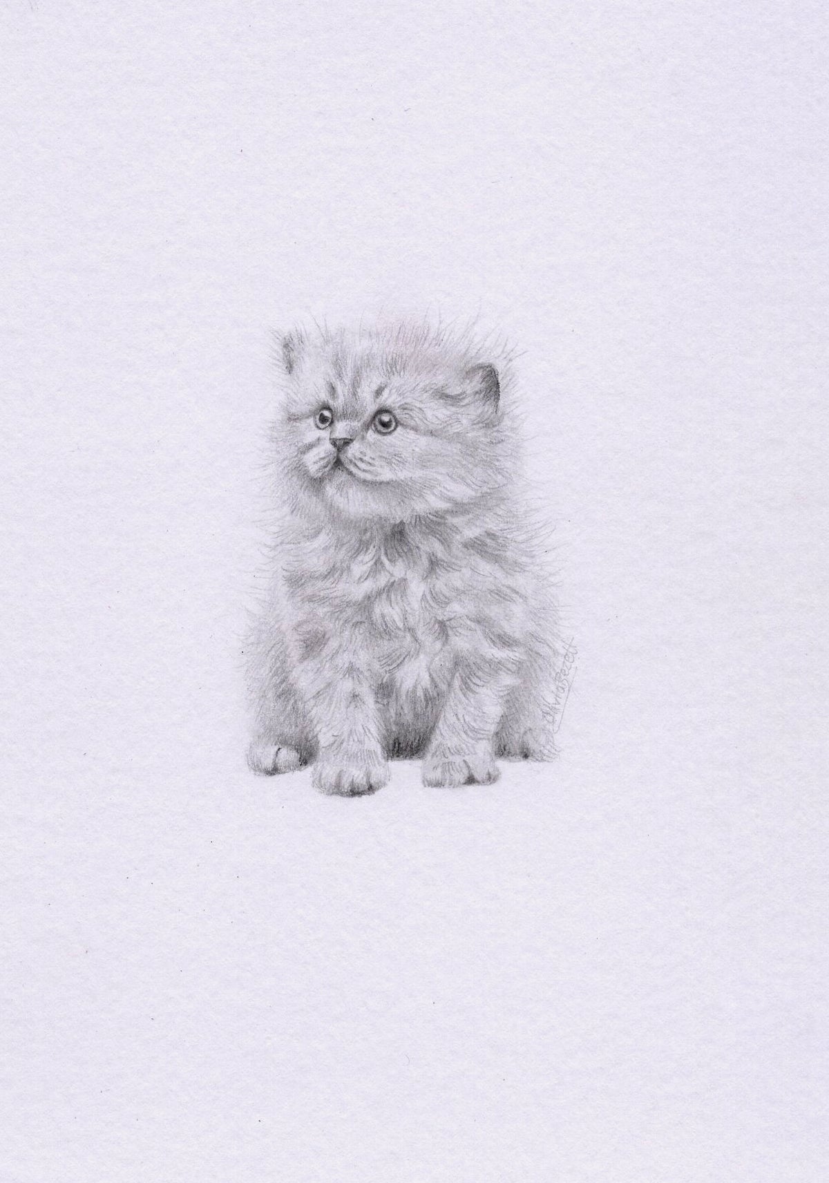 A6 (Extra mini!) Mini one-off original 'Kitten'