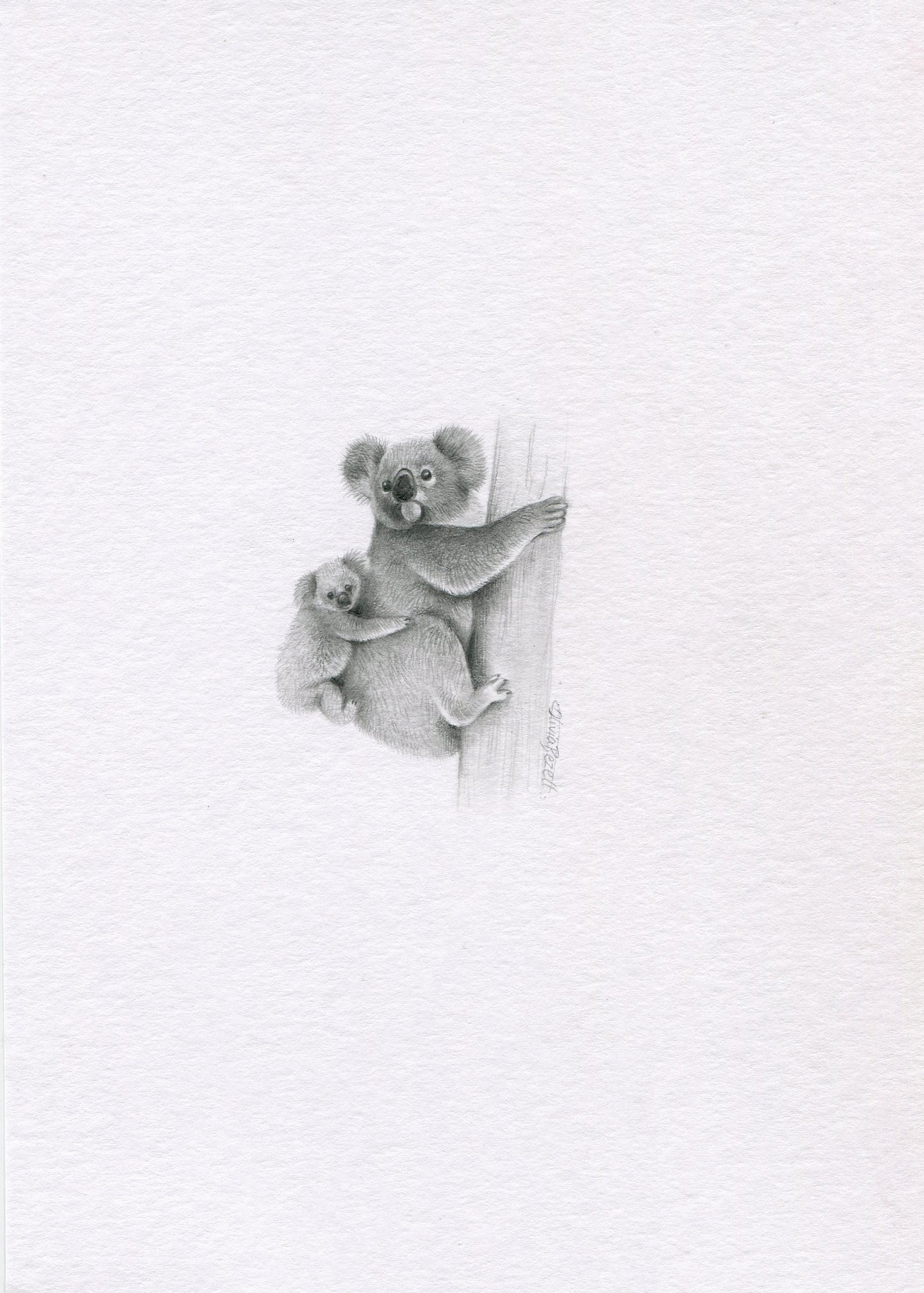 Mini one-off original 'Koala and Joey'