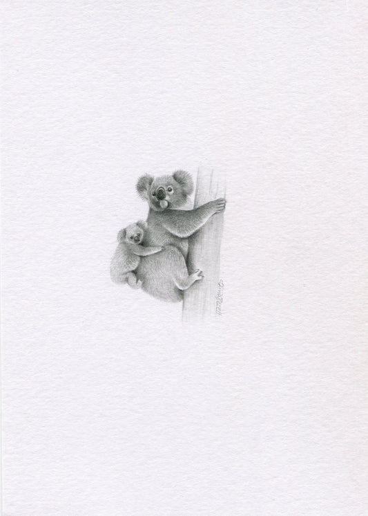 Mini one-off original 'Koala and Joey'