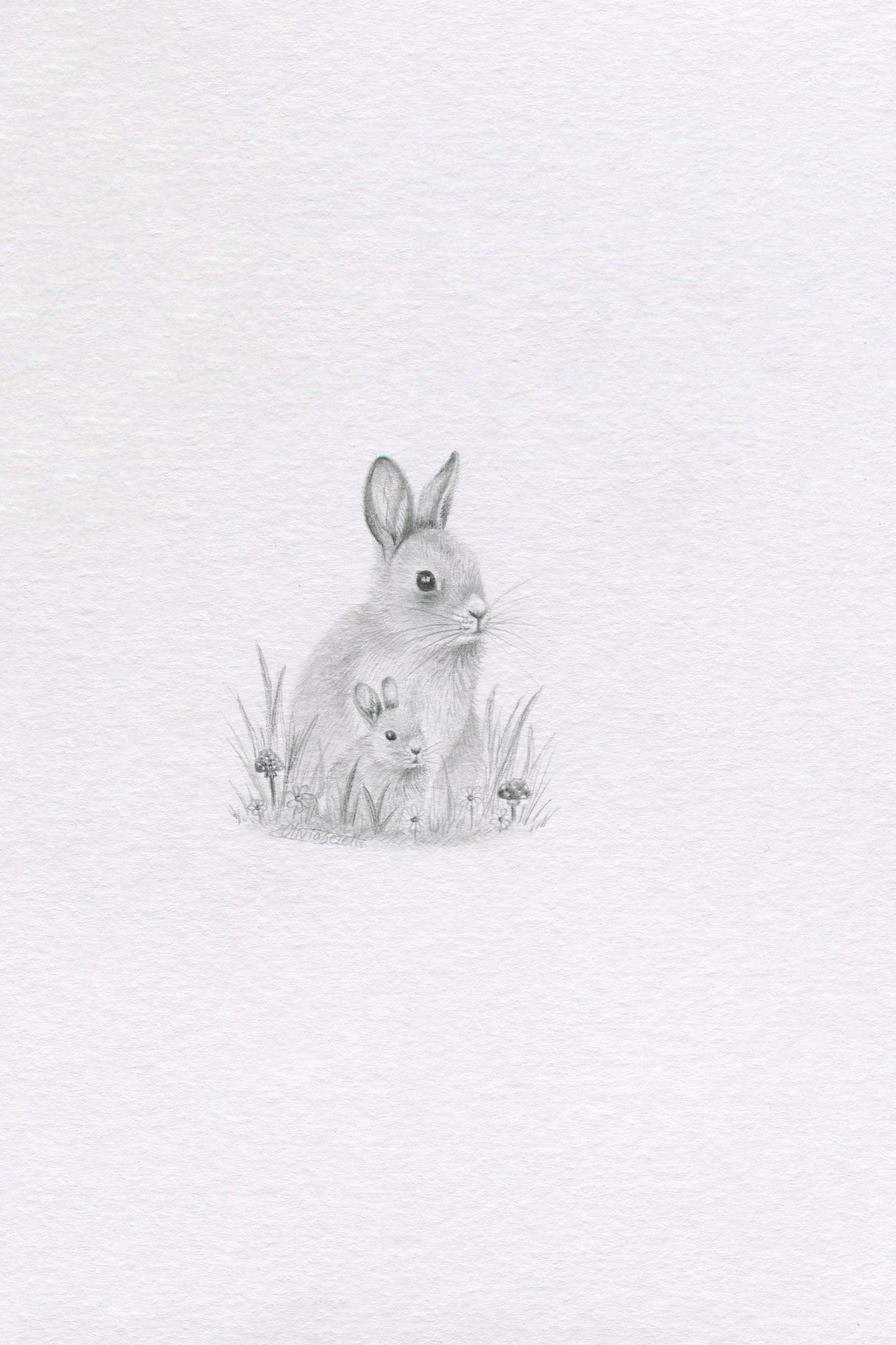 Mini one-off original 'Mum and Baby Bunny'