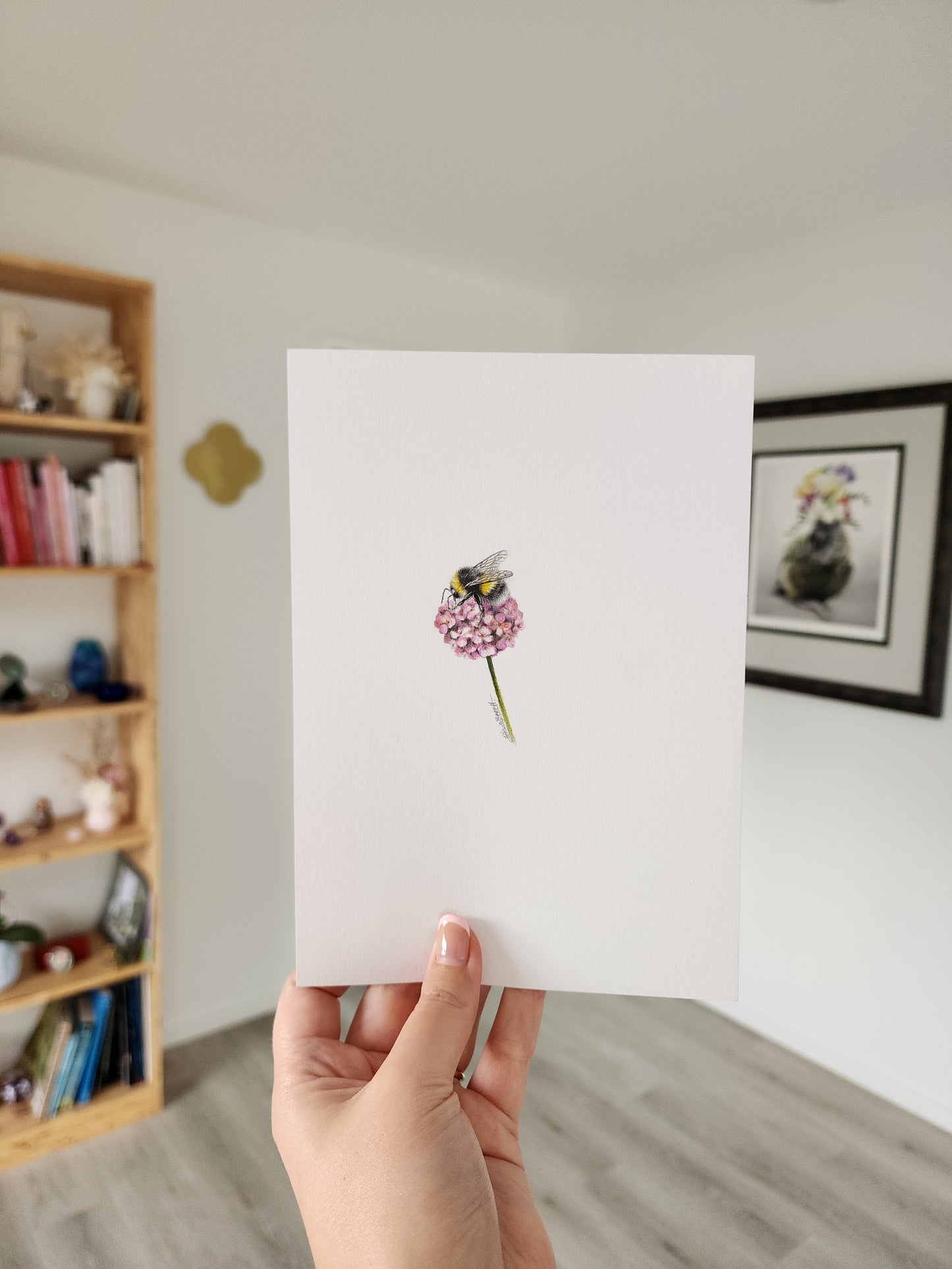 Mini one-off original 'coloured pencil bee 10'