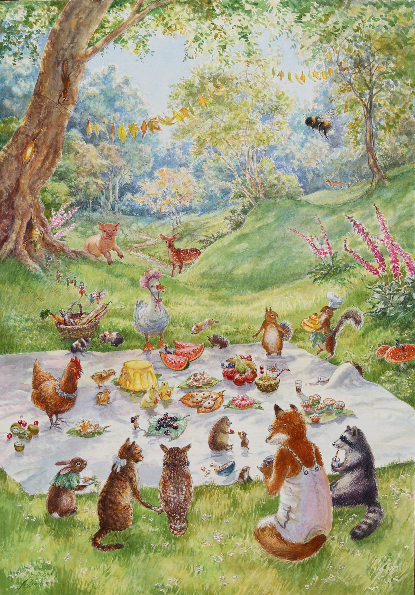 Original 'Picnic' Collaboration piece between Olivia Bezett and Josephine Davis