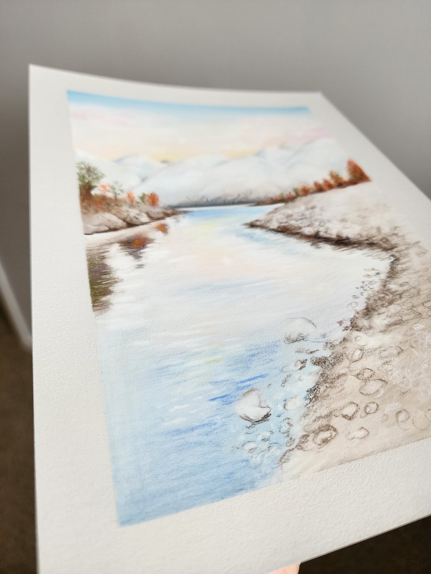 'Snowscape' pastel original