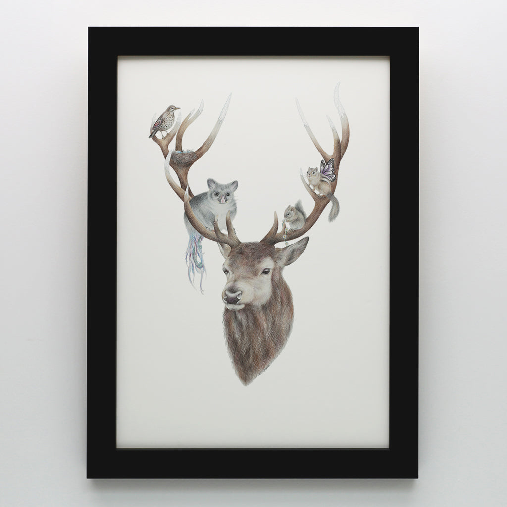 Life in Antlers Print