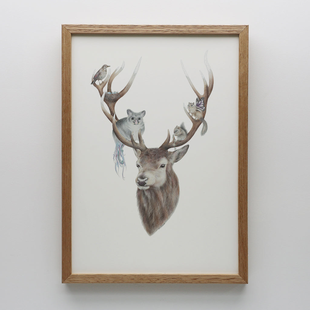 Life in Antlers Print
