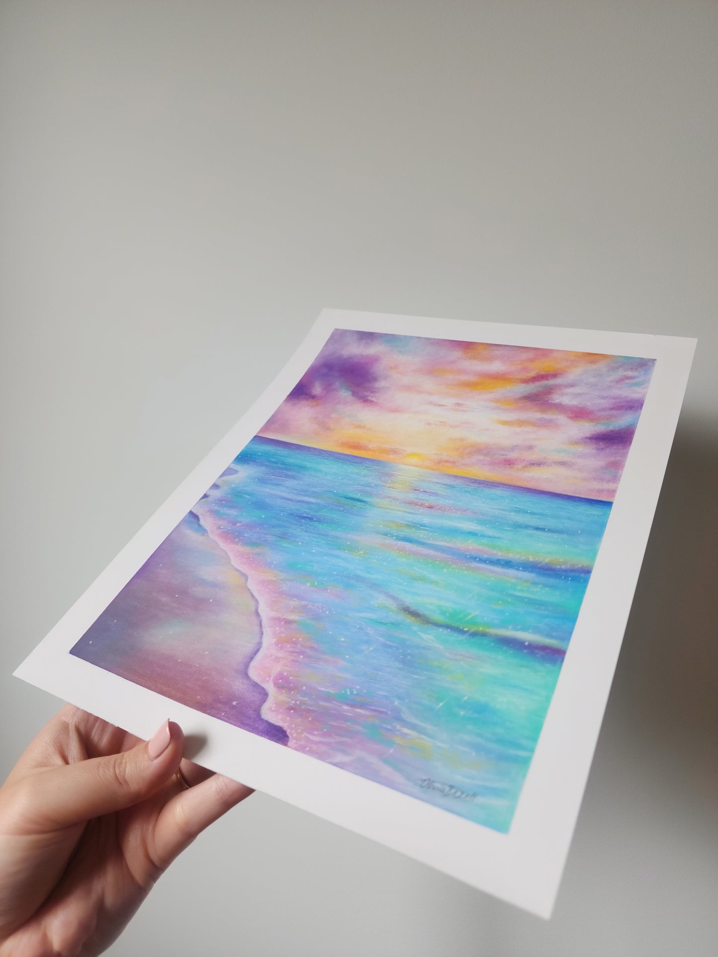 'Mermaid Seas' pastel original