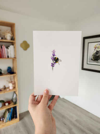 Mini one-off original 'coloured pencil bee 7'