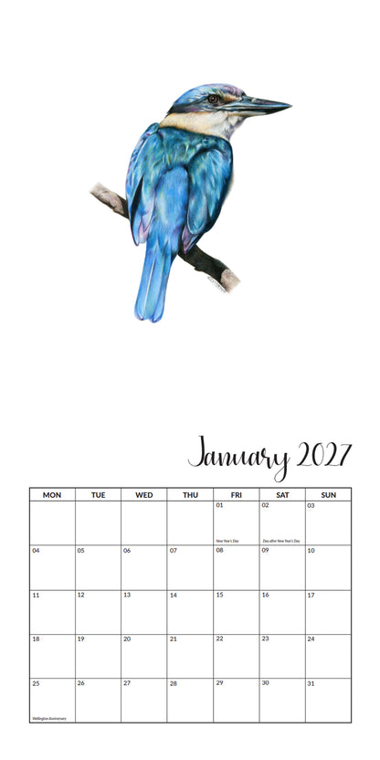 PRE-ORDER - 2027 Birds, Bees and Blooms Calendar - LARGE SIZE