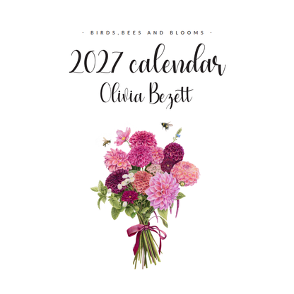 PRE-ORDER - 2027 Birds, Bees and Blooms Calendar - LARGE SIZE