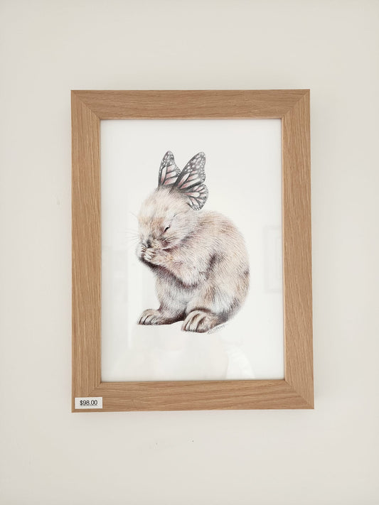 SALE - Framed 'Spring Cleaning' print, A4