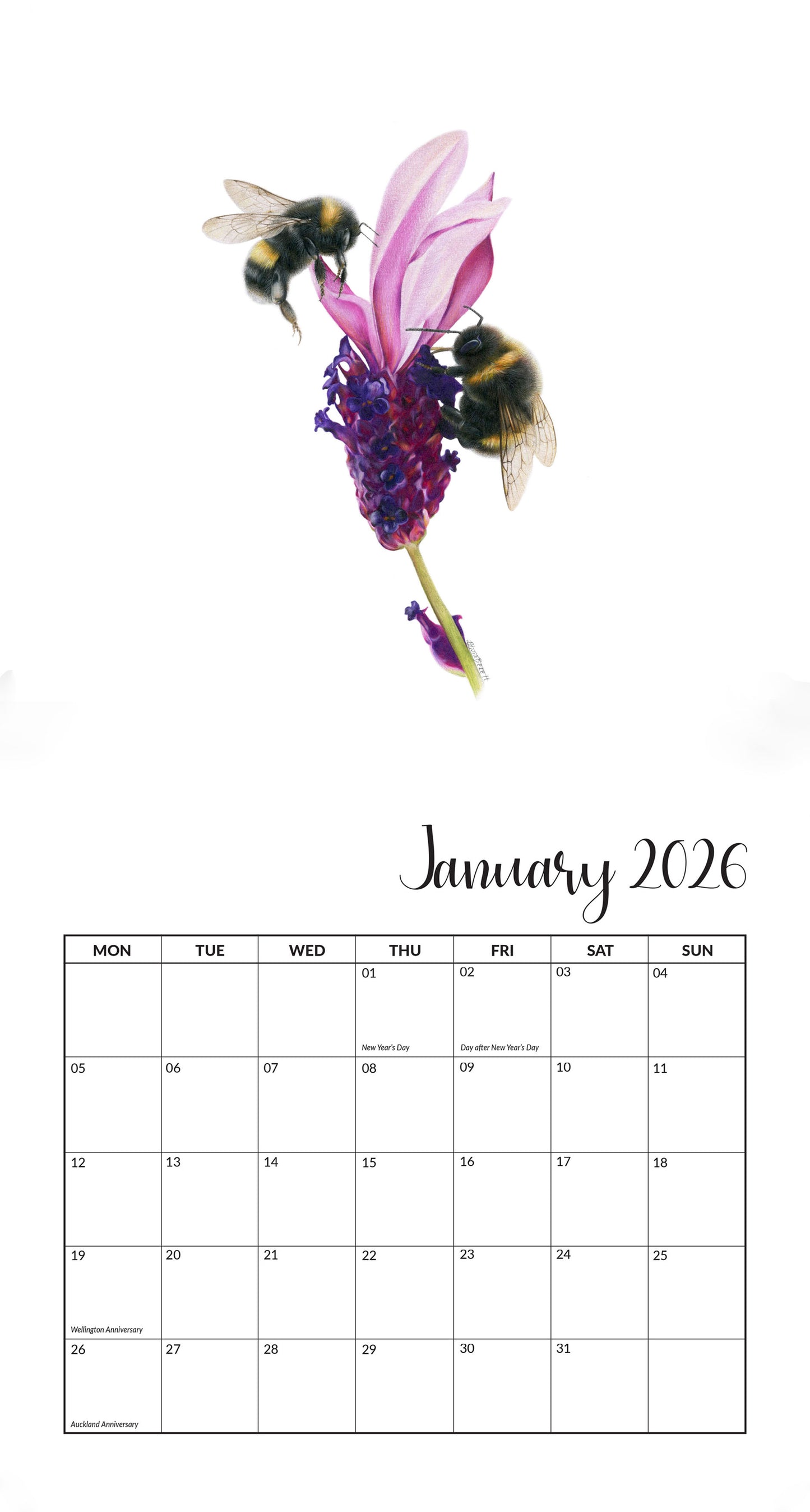 *PRE-ORDER* 2026 Flowers and Bee Calendar