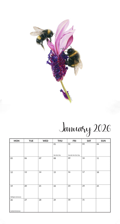 *PRE-ORDER* 2026 Flowers and Bee Calendar