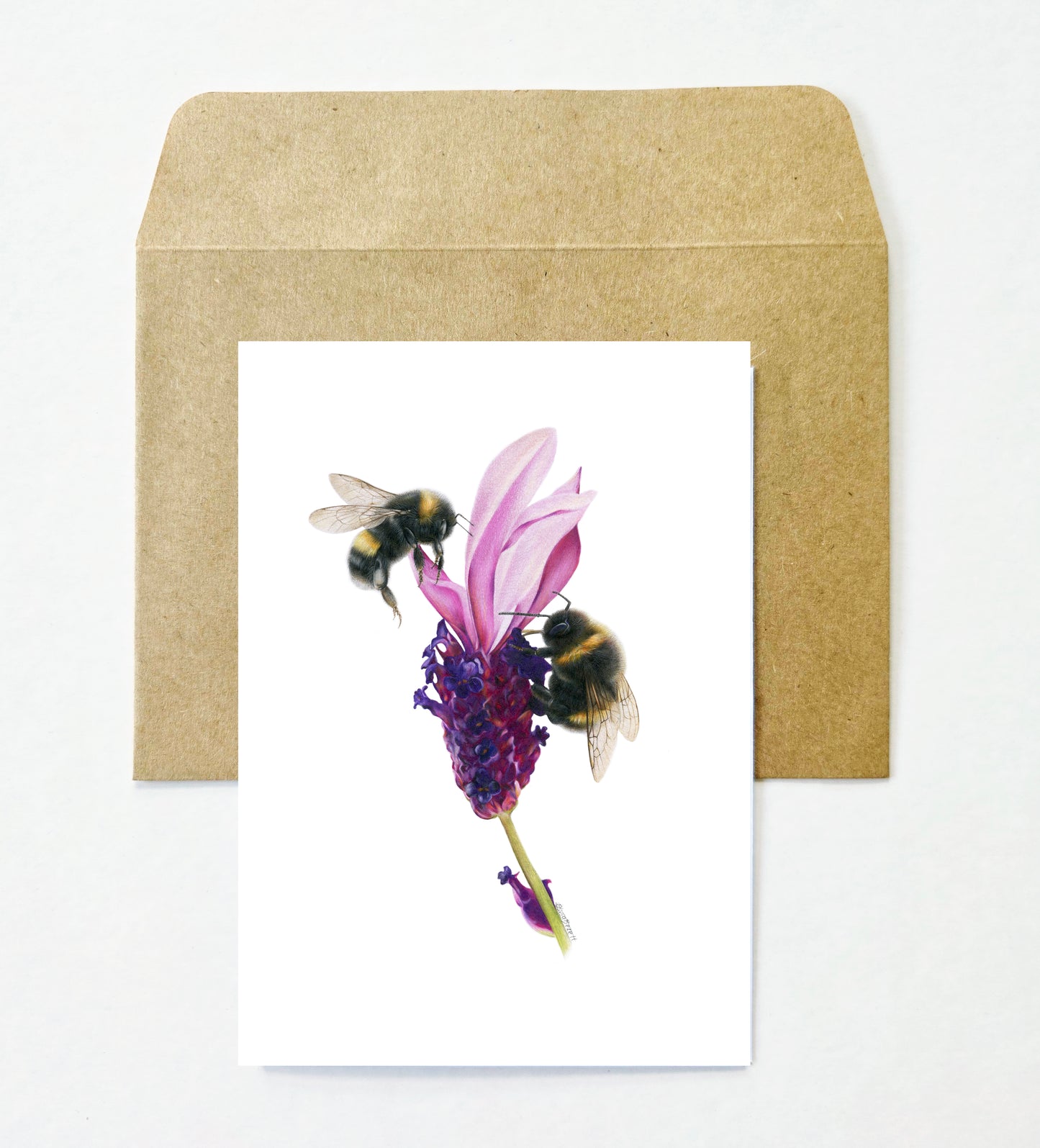 Lavender and Bees Greeting Card