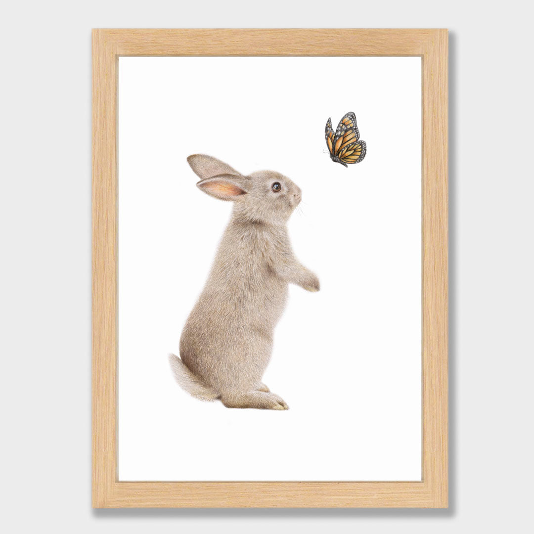 Bunny and Butterfly Print