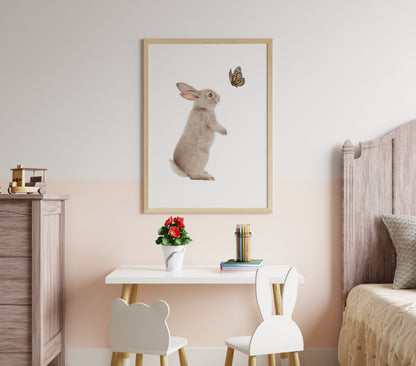 Bunny and Butterfly Print