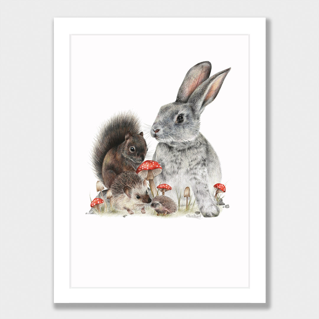 Bunny & Friends Print