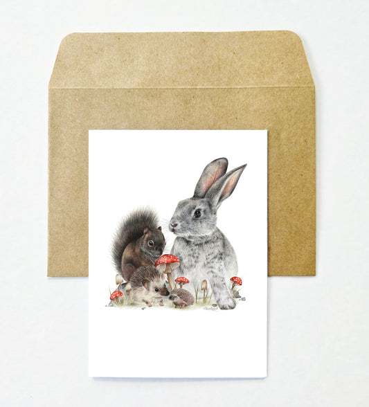 Bunny and Friends Greeting Card