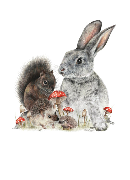 Bunny and Friends Greeting Card