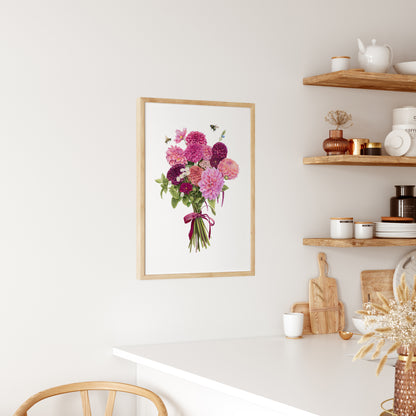 Dahlia Bouquet Print