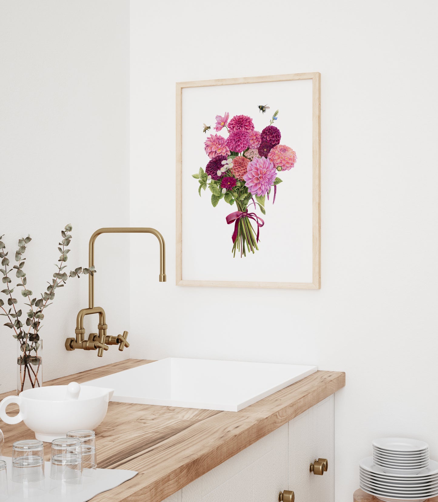 Dahlia Bouquet Print