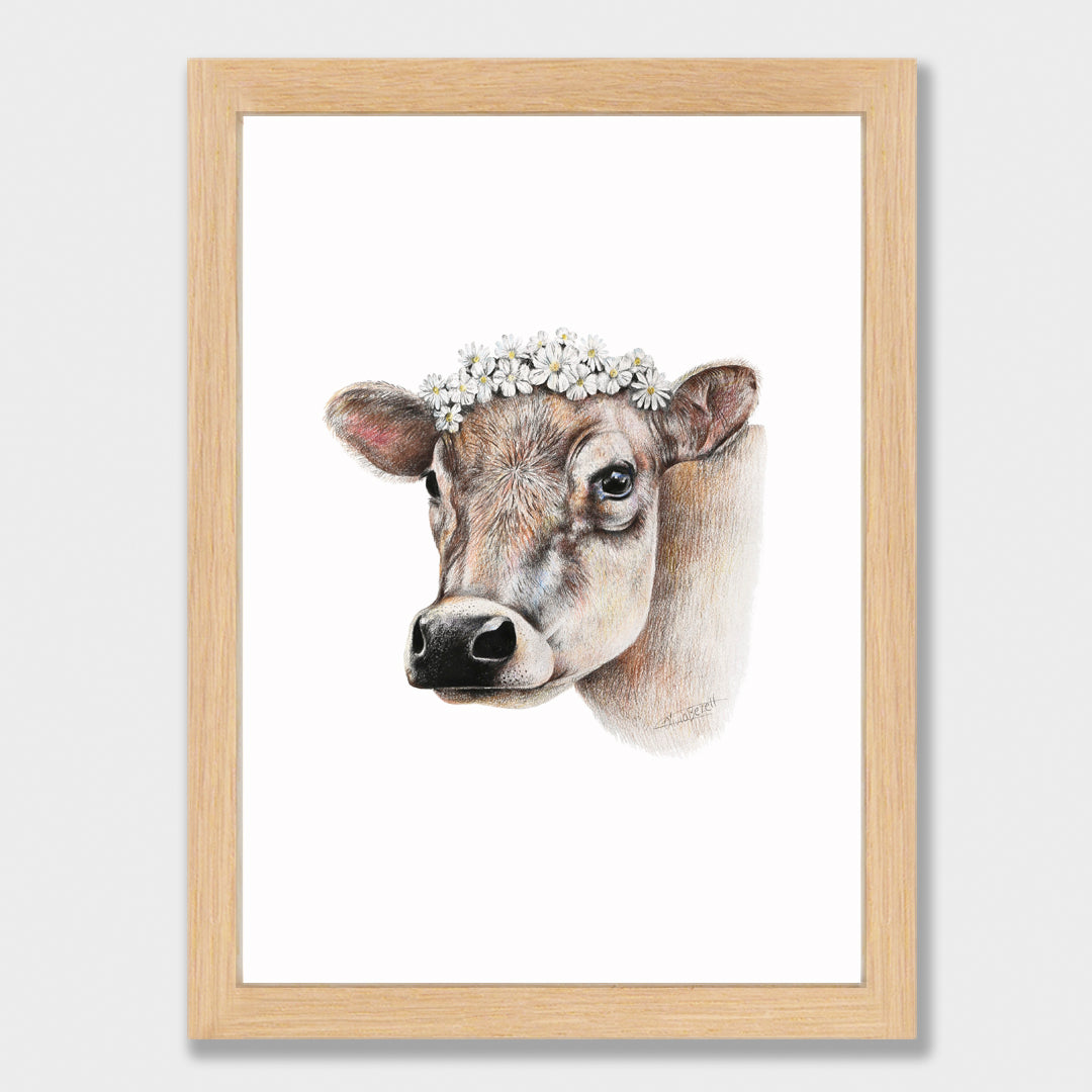 Daisy Cow Print