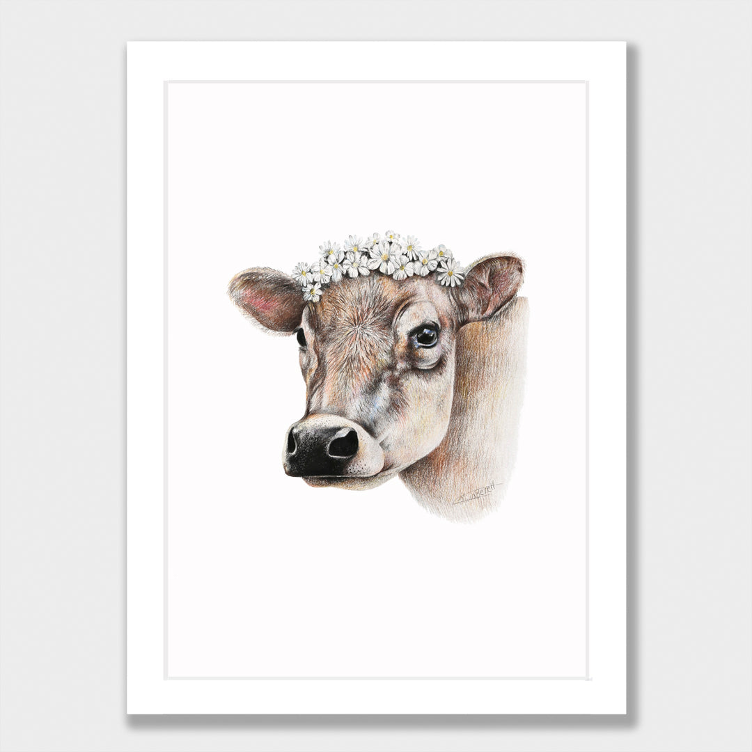 Daisy Cow Print
