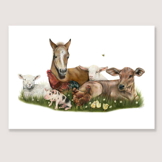 SALE - Farm Friends print A3