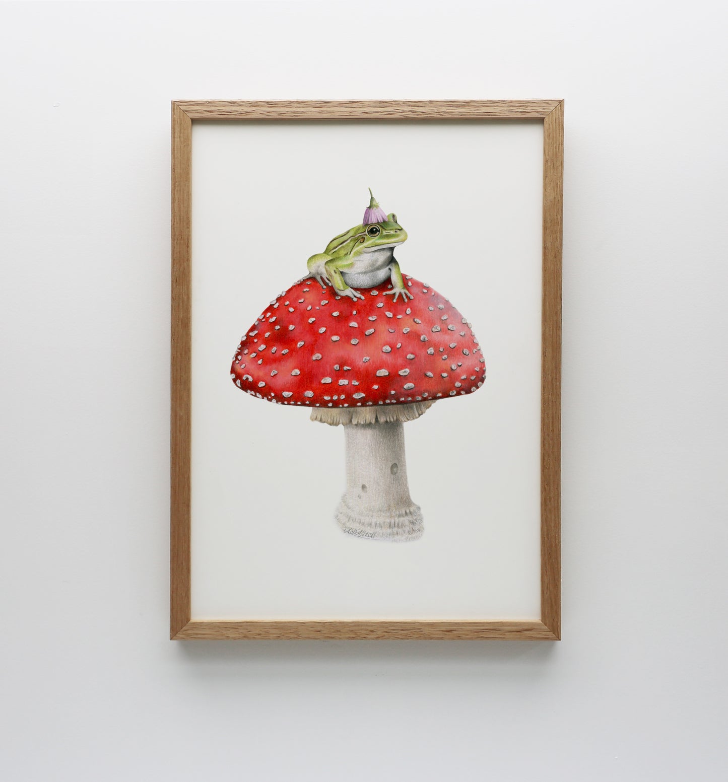 Frog on Mushroom Print