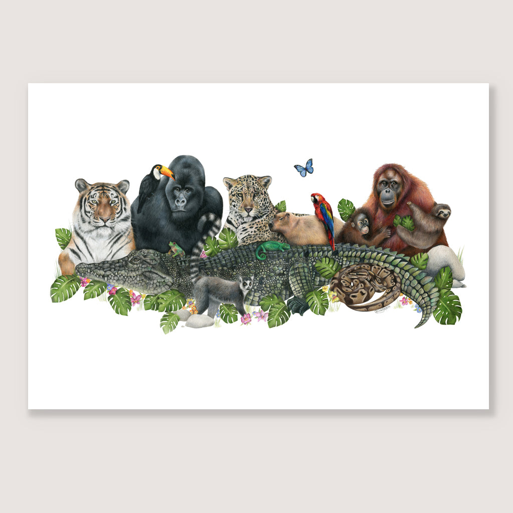 SALE - Jungle Friends Print A4