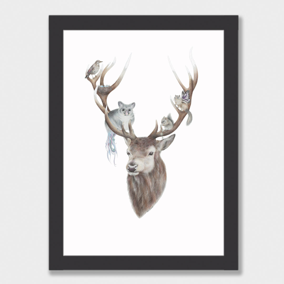 Life in Antlers Print
