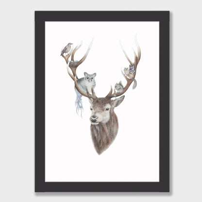 Life in Antlers Print