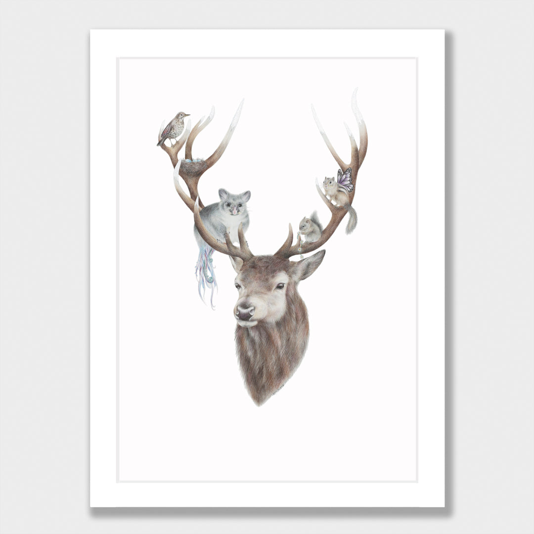 Life in Antlers Print
