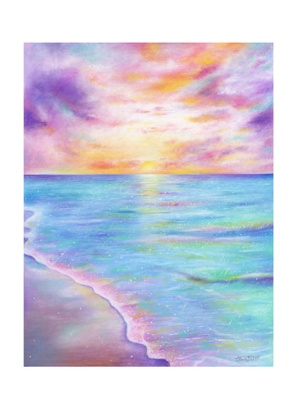 'Mermaid Seas' pastel original