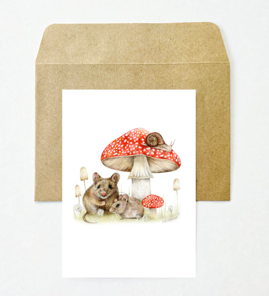 Mice in the Woods Greeting Card