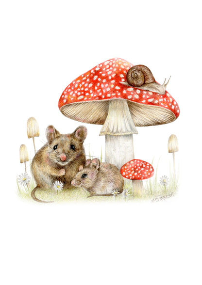 Mice in the Woods Greeting Card