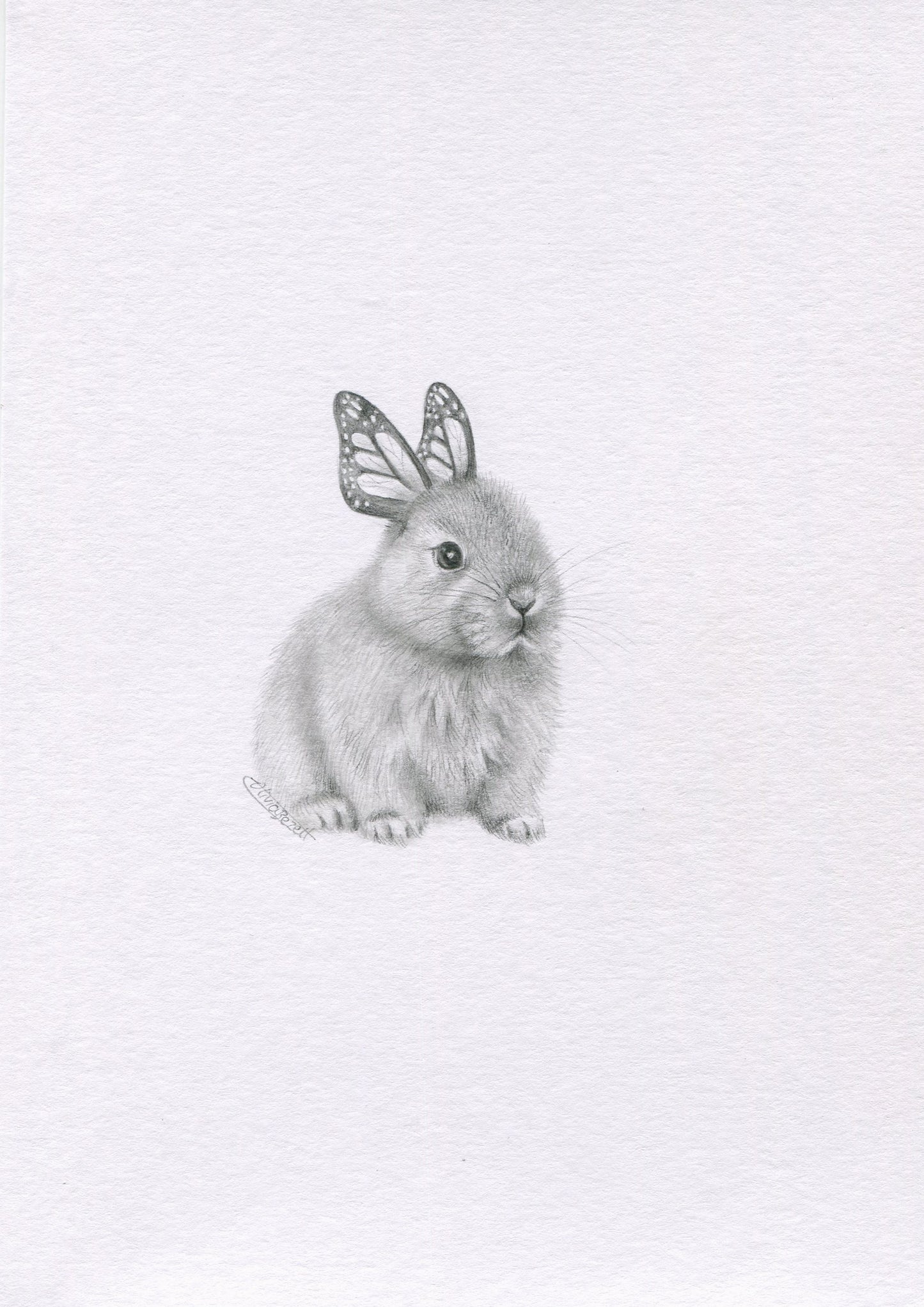 Mini one-off original 'Butterfly Bunny'