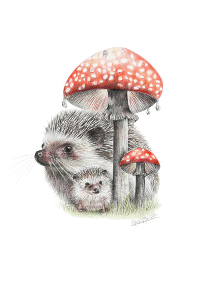 Mushroom Umbrella Greeting Card