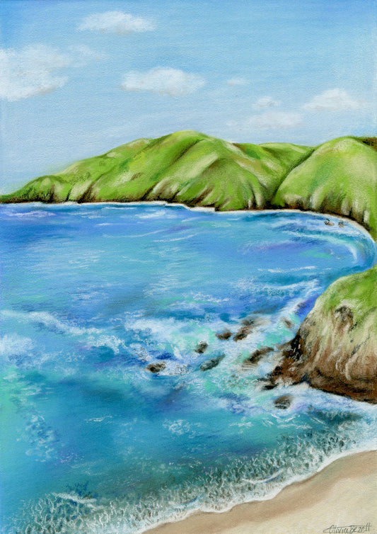 'Ocean View' pastel original