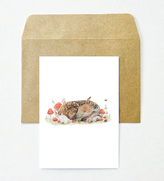 Sleeping Doe Greeting Card
