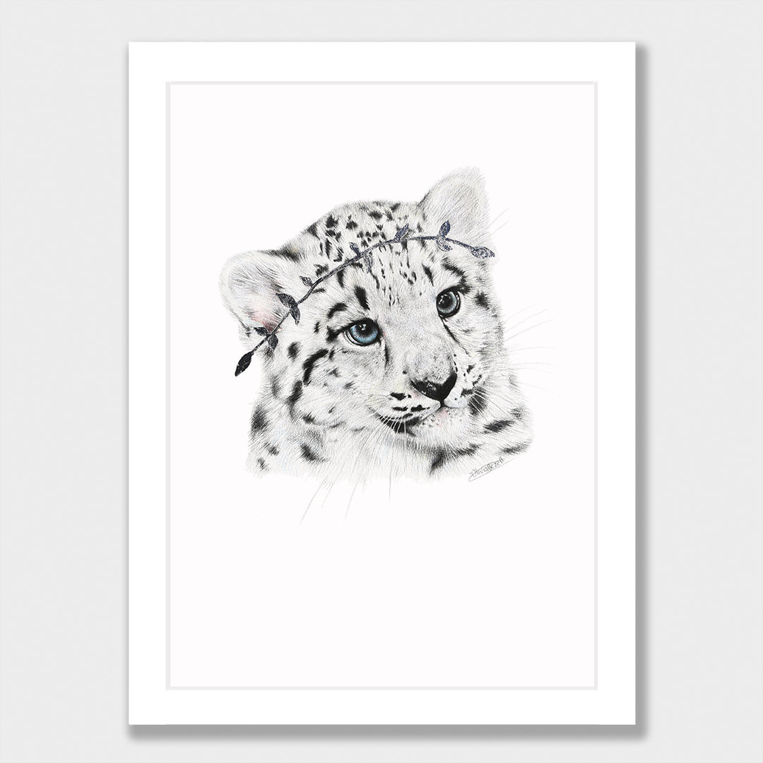 Snow Leopard Cub Print
