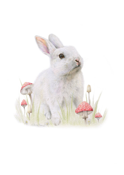 White Rabbit Greeting Card