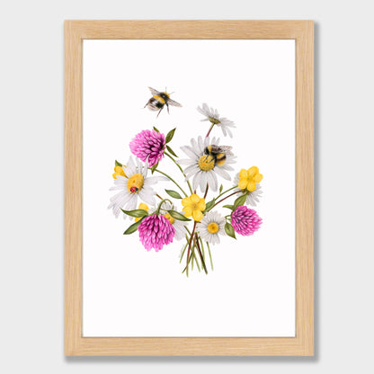 Wildflowers and Bees Print