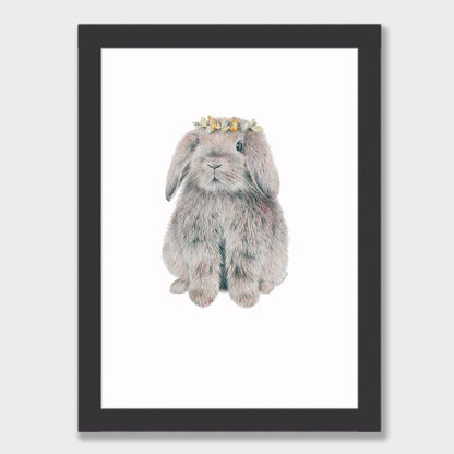 Wreath Bunny Print