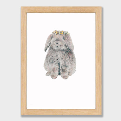 Wreath Bunny Print