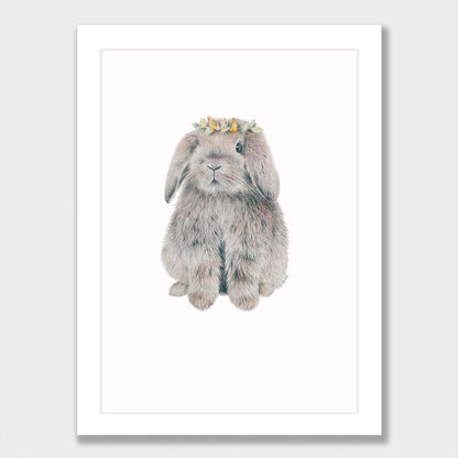 Wreath Bunny Print